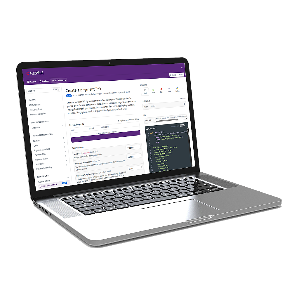 Online payments options