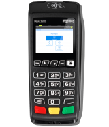 alt="Small downward facing image of the Ingenico counter top card machine with a light grey background"