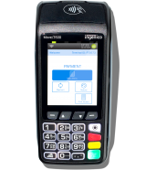 alt="Small downward facing image of the Ingenico portable card machine with a light grey background"