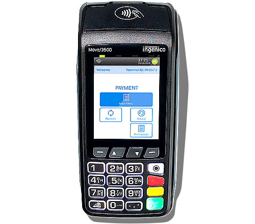 Image of the ingenico portable card machine